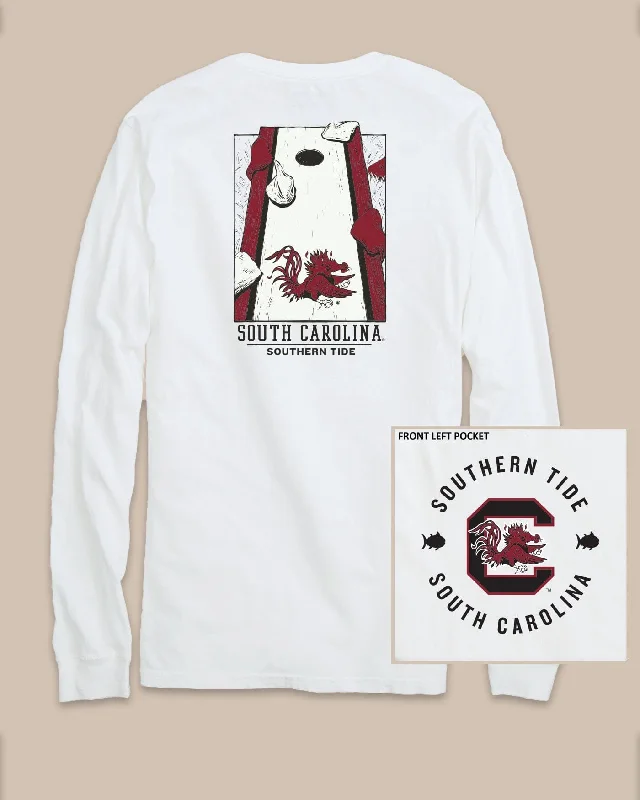 Long Sleeve Women T Shirt for Cooler WeatherUSC Gamecocks Gameday Cornhole Board T-Shirt