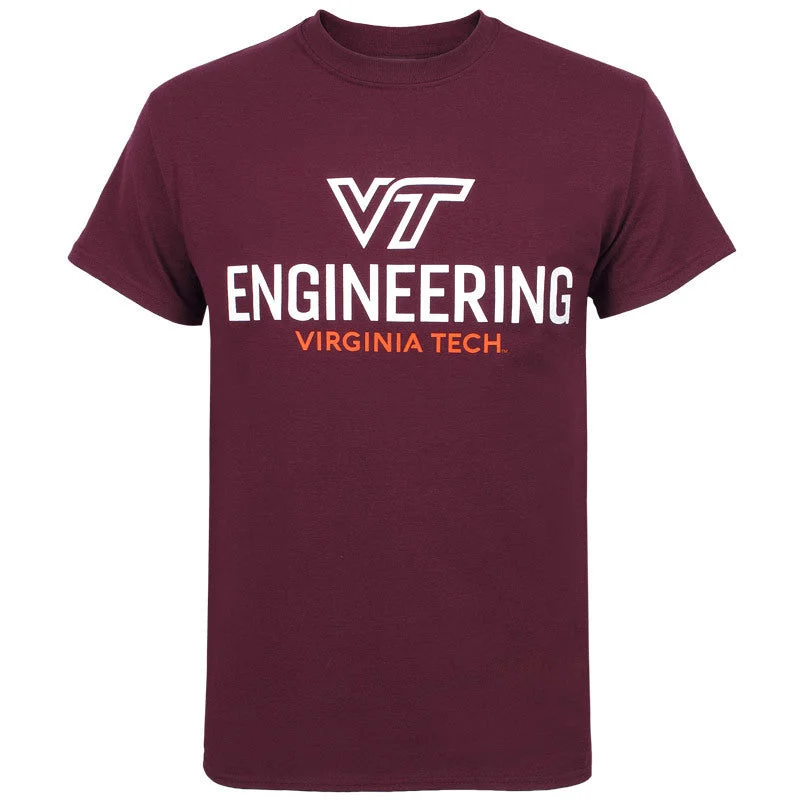 Sleeveless Women T Shirt for Summer ComfortVirginia Tech College of Engineering T-Shirt: Maroon by Champion