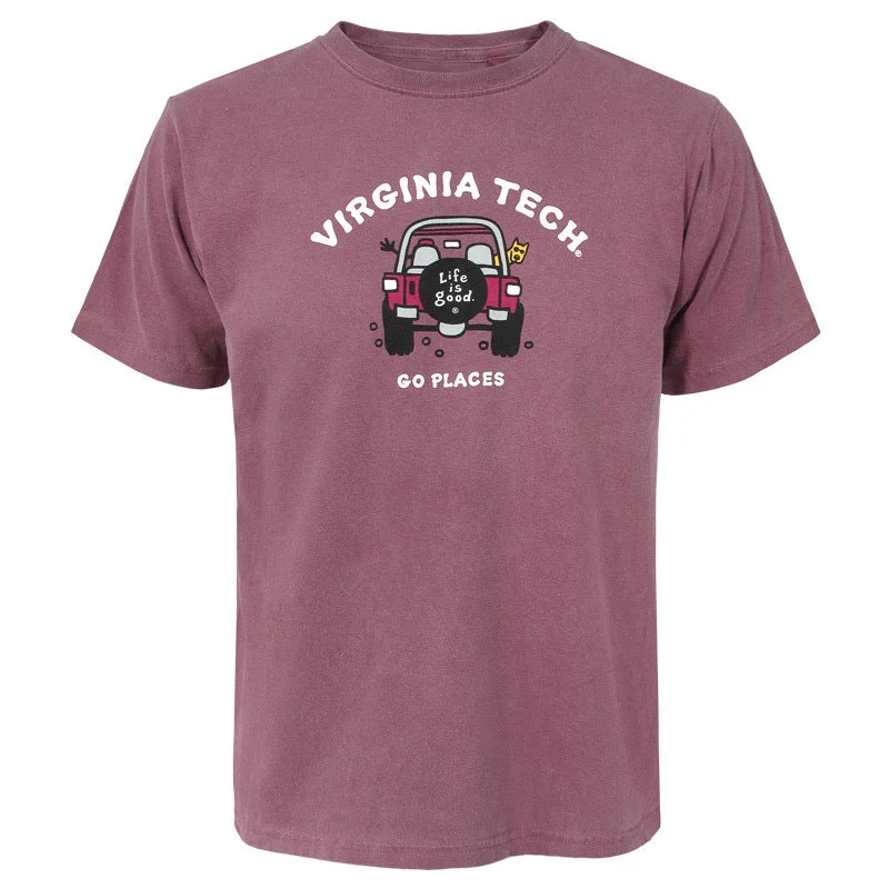 Ringer T Shirt Women with Retro - Inspired StripesVirginia Tech Life is Good T-Shirt