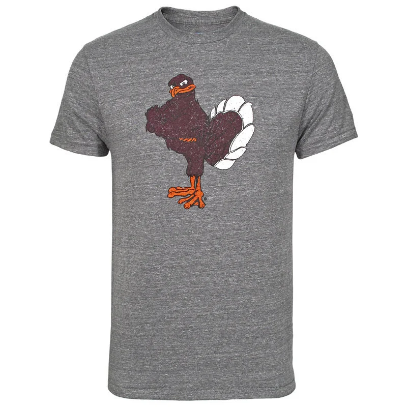 V - Neck Women T Shirt to Enhance the NecklineVirginia Tech Triumph Hokie Bird T-Shirt: Gray by Champion