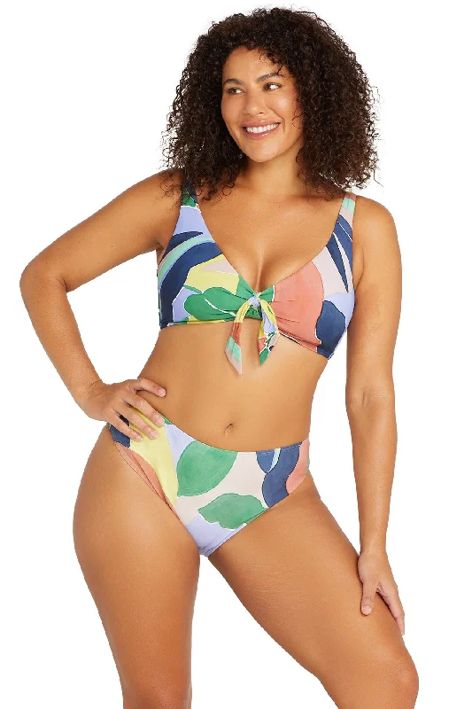 High - waisted bikini for a retro and tummy - flattering lookL'Avana Multi Chagall Bikini Top