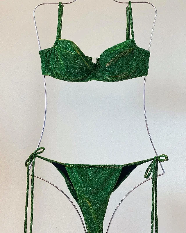 Sustainable bikini made from recycled materials for eco - conscious beachgoersCamila Bikini Set Glitter