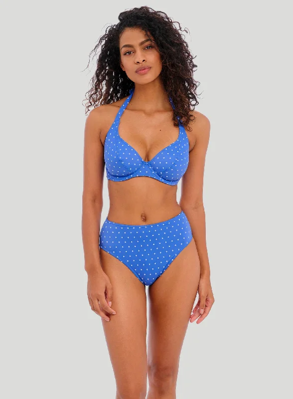 Convertible bikini that can be worn in multiple styles for versatilityFreya Swimwear: Jewel Cove Halter Underwire Bikini Top Azure