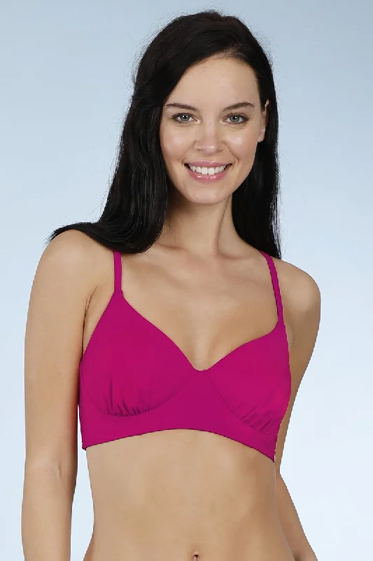 String bikini for a minimalistic and sexy beach styleSlip On Racerback Swim Top - Cherry Pink