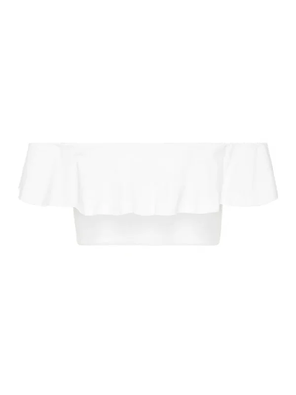 Tie - side bikini bottoms for an adjustable and stylish fitTuscany Off Shoulder Top White